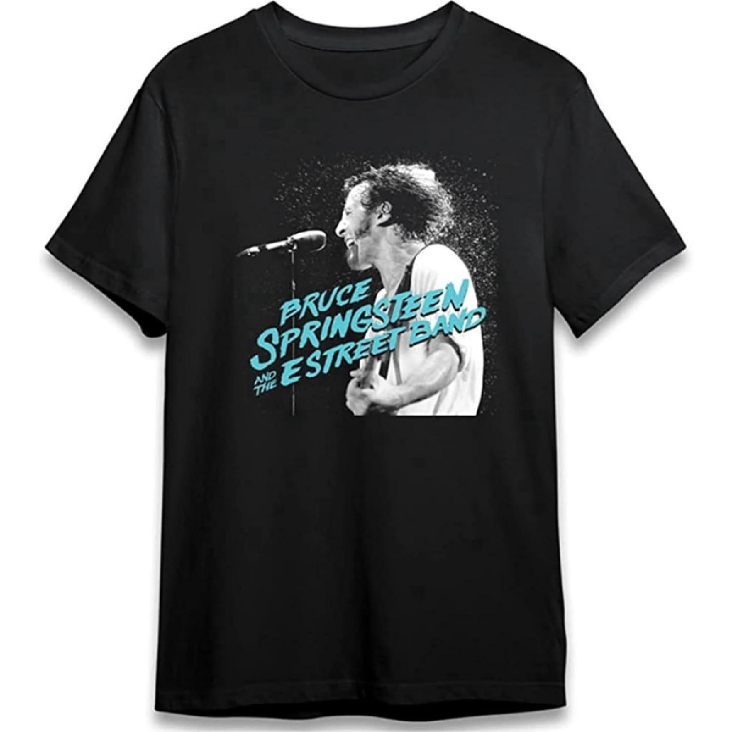 CHEEGA Bruce Spingsteen Rock Band World Tour Men Black T-Shirt Graphic Unisex Tee Shirt S