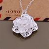 45CM   Copper Necklace Charms Pretty Fashion Cute Nice Jewelry Wedding Noble Elegance Women Classic Flower Pendant