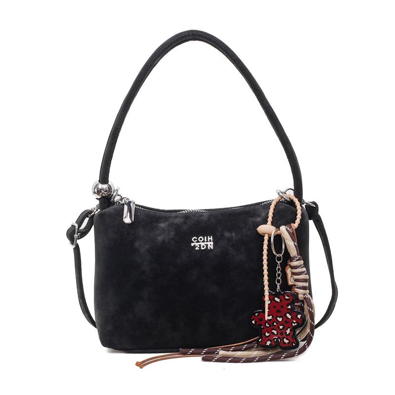 Hand bag women's 2025 new trendy light luxury niche high-end shoulder bag popular retro messenger bucket bag