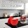 Silicone Stand Mixer Bowl Liners, Silicone Liners for Kitchen Tilt-Head 5 Qt Mixers – Kitchen Mixer Attachments(red)