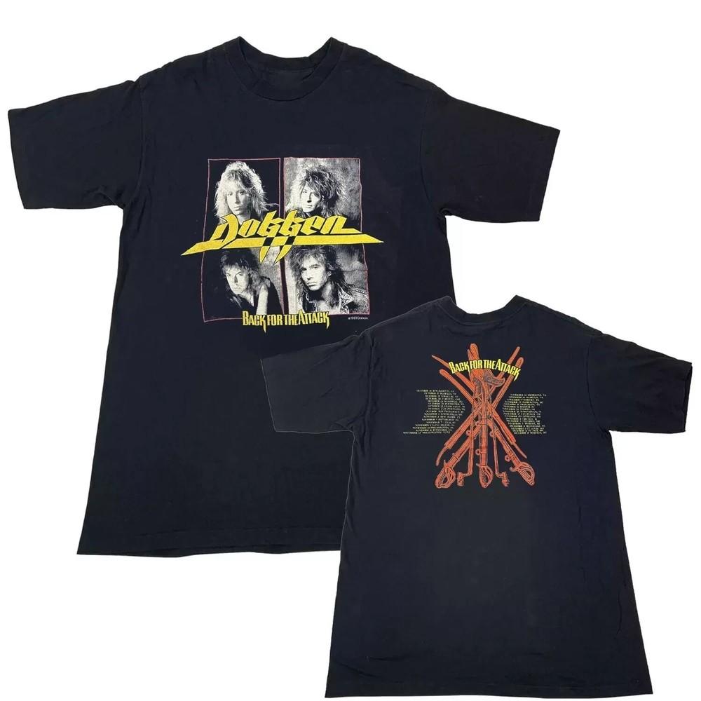 2 Sides Dokken Back for the Attack Vintage Concert Tour Shirt SN86 Unisex T-Shirt XXXXL