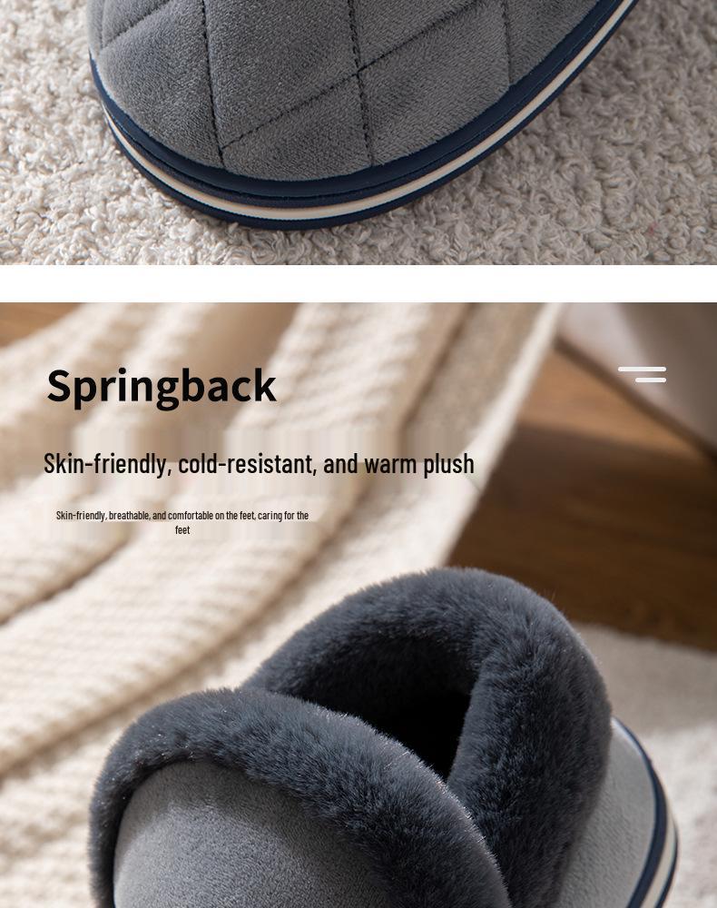 Men's Winter Backless Cotton Slippers, Extra Large Sizes, Warm Thick Sole (46-48)