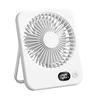 Portable Desk Fan Battery Operated Standing Rechargeable 1200mAh Fan with Digital Display Ultra-Quiet