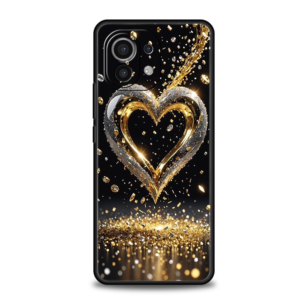 Colored Love Heart Printed Phone Case Cover for Xiaomi Mi 17 15 14 13 12 11 Ultra 15T 14T 13T 12T 11T Pro Lite 5G Soft TPU Shell