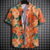 Herrenhemd mit tropischem Muster, kurzärmelig, modisch, bedruckt, Unisex, lässige Oberteile