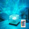 Northern Lights Ocean Wave Projector Light,16 Colors Gradual Rotating Water Cube Lamp,Underwater Projector Light with Remote Control for Kids