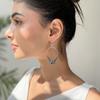 Genuine Red Garnet Dangler Earrings, Silver Oxidized Handmade Bohemian Jewelry For Women, Red Gemstone Earrings, Unique Bohemian Beach Wears