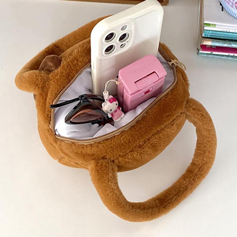 

Cartoon Capybara Plush Handbag For Women Girls Kawaii Stuffed Animals Handbag Cute Capybara Shoulder Bag Birthday Gifts
