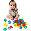 6Pcs Nut Shape Screw Building Blocks Match Puzzle Toys For Children Infant Montessori Shape Color Recognize Educational Toys