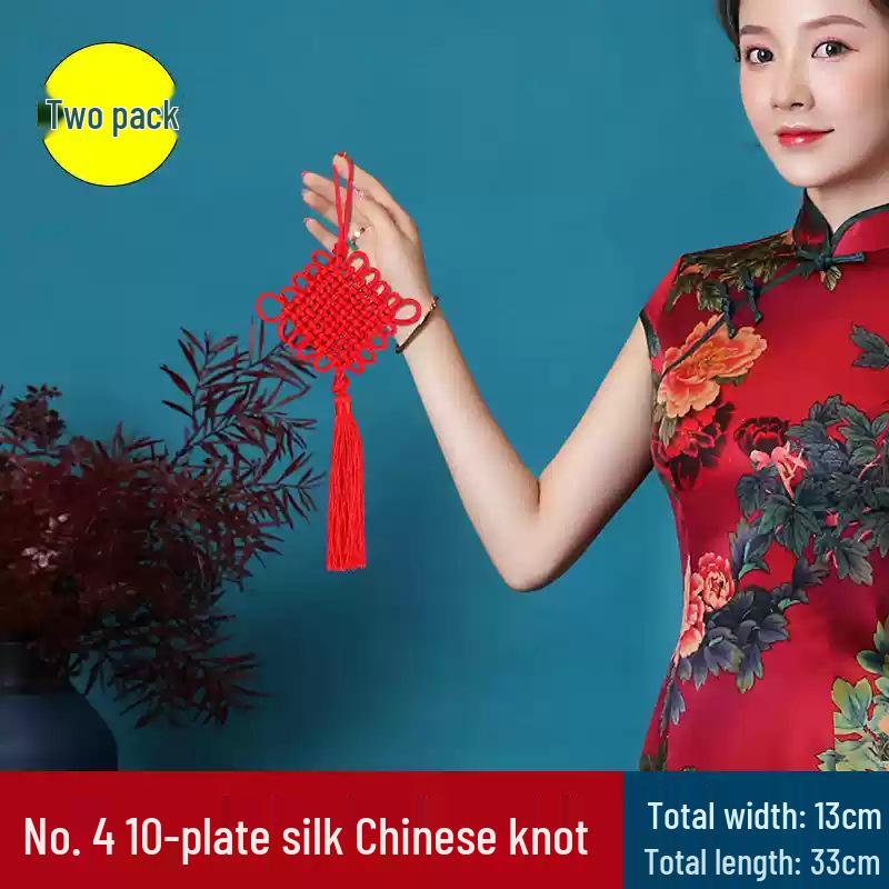 2025 Year of the Snake Chinese Knot Pendant - Large Red Fu Character for Living Room or Entrance