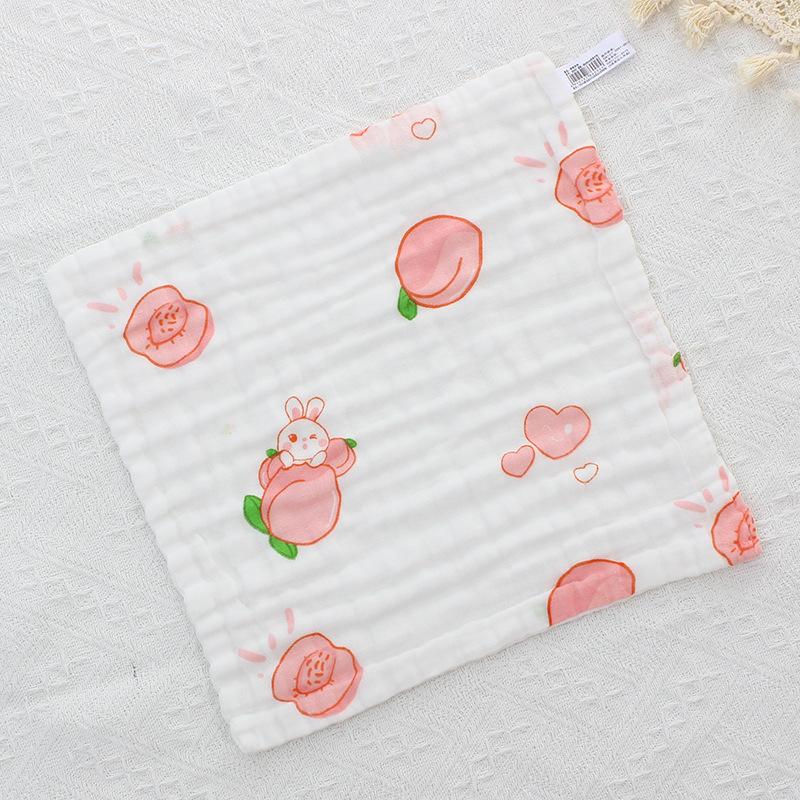 30x30cm Pure Cotton Bubble Cotton Gauze Square Towel Kindergarten Type A Baby Saliva Towel Infant Small Towel 6 Layers