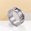 European & American Titanium Gear Ring: Rotatable Decompression Finger Ring for Men & Women, Hip Hop Couple Jewelry