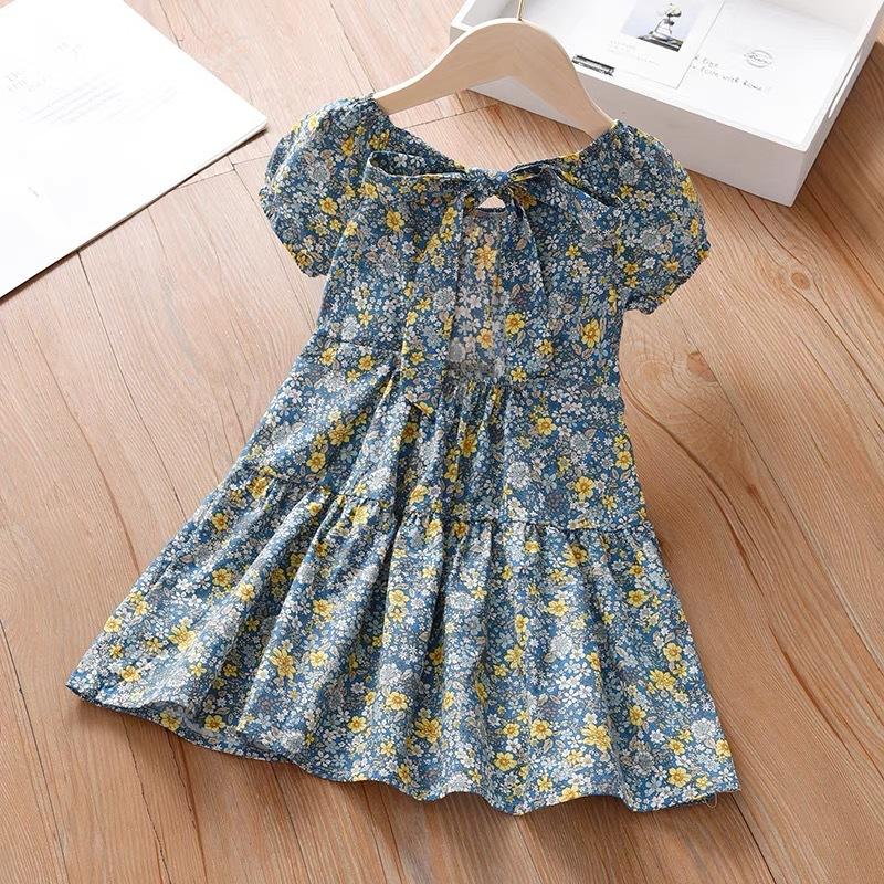 Girls Summer Cotton Princess Dress Stylish Kids Party Gown Baby Toddler Casual Sundress For Children