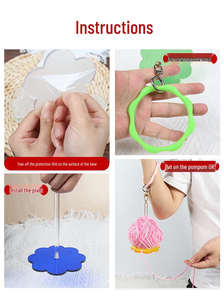 Portable Wooden Yarn Holder for DIY Knitting