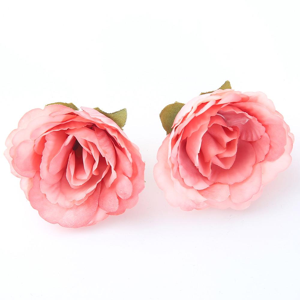 10/20Pcs Artificial Flower Heads Home Room Decoration Bridal DIY Flower Wreath Craft Handmade Gift Box Wedding Decor Accessories