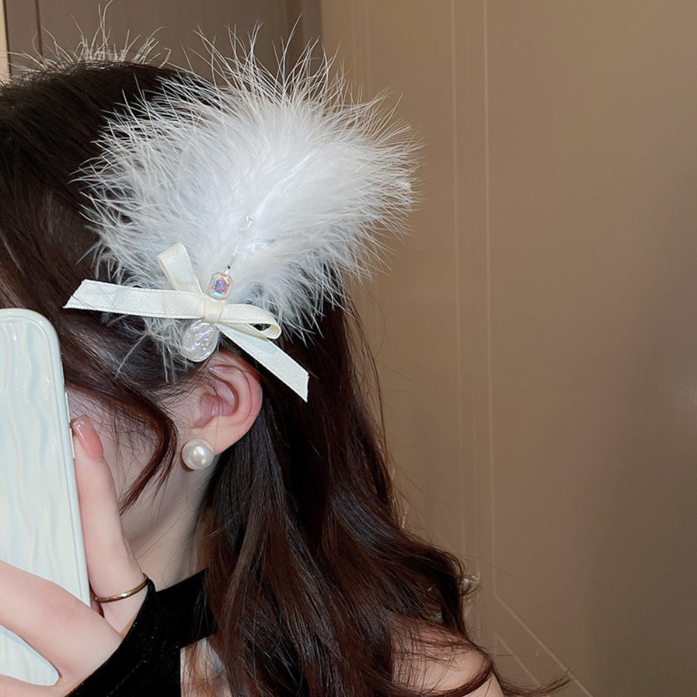 For Girl Hair Barrettes Korean Style Hairpin Hair Accessories Feather Hair Clip Female Barrettes