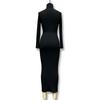 2023 Autumn Women's European & American Long-Sleeve Slim Dress with Half-High Collar