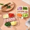 Kitchen Scallion Ginger Garlic Side Dish Compartmentalized Storage Tray 5 Grids Hot Pot Preparation Ingredients Divided Plate