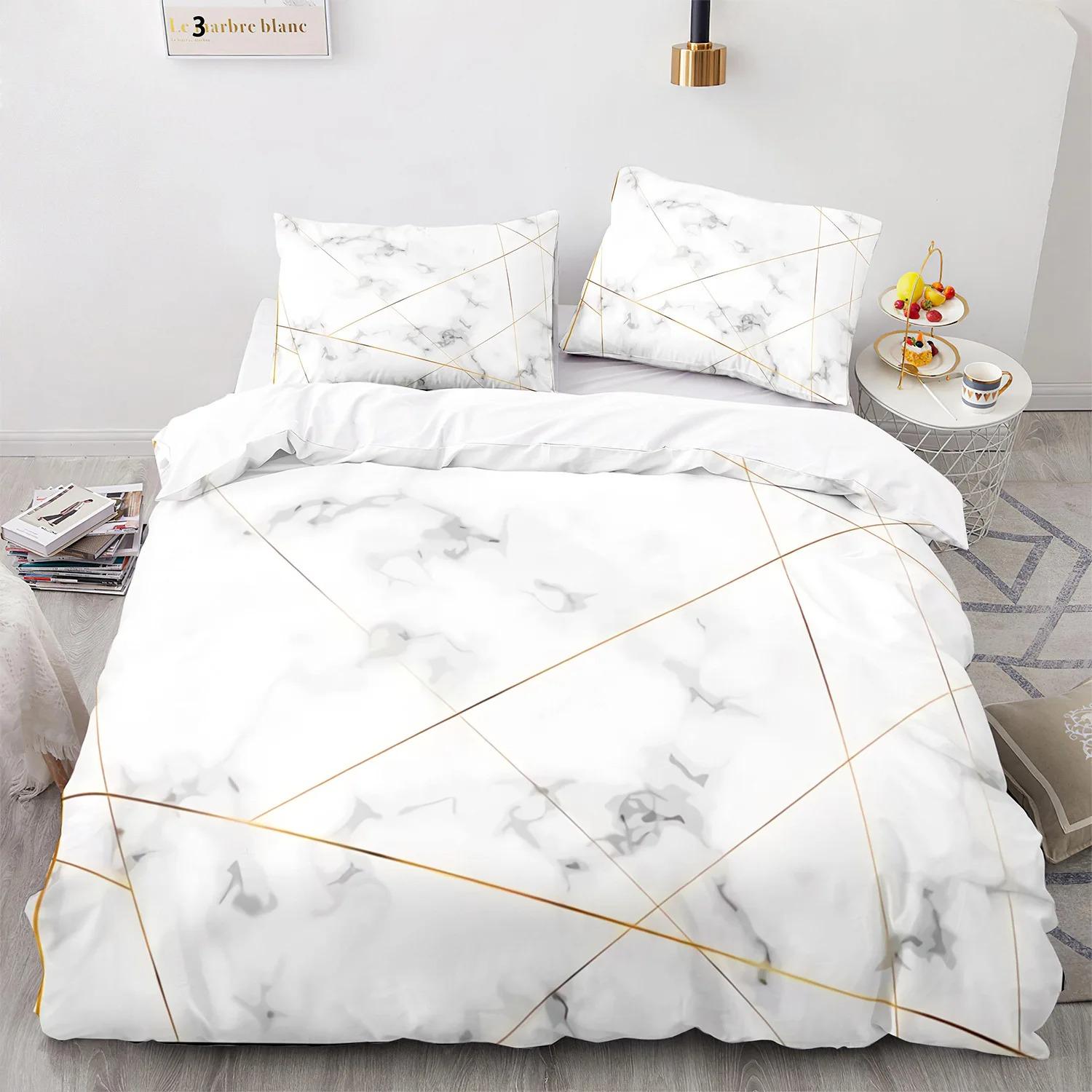 

Black Gold Metallic Marble Duvet Cover Set Queen_King_Full_Twin Size Foil Print Glitter Bedding Set for Teen Boy Girls Men Women EU Twin 135x200cm
