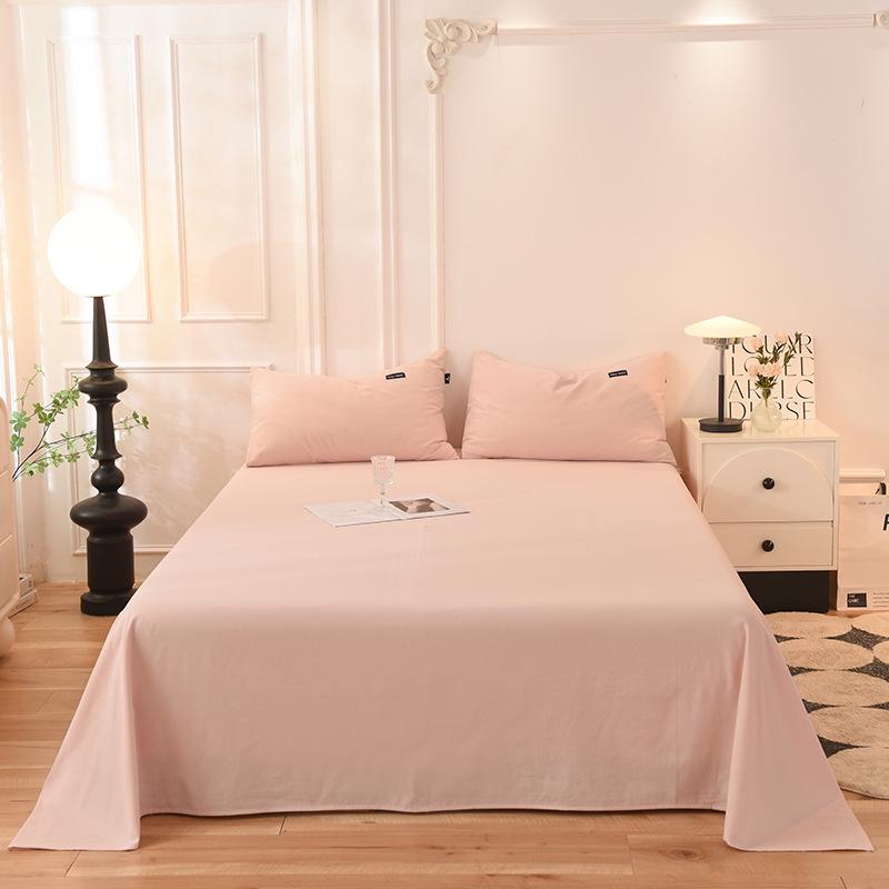 Class A 100% Xinjiang Cotton Brushed Pure Cotton Bed Sheet for Double XL Beds, All-Season, Household.