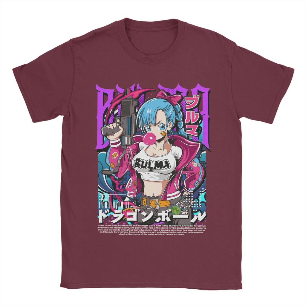 Bulma DDragon Ball Z T Shirt Unisex 100 Cotton Vintage TShirt Round Neck Tee Shirt Short Sleeve Clothing Birthday Present