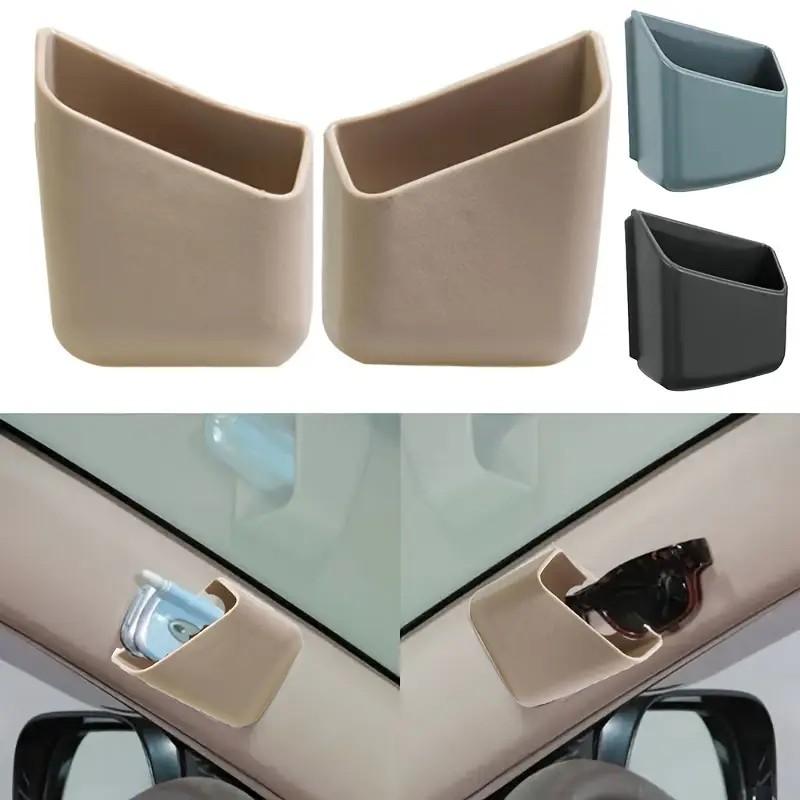 Must - have Car Accessories! Set of Multifunctional Adhesive Car Storage Boxes. Can be Used as Eyeglass Case, Phone Holder