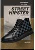 Men's Retro Cowhide Leather Casual Shoes - Low or High-Top, Large Size White Sneakers
