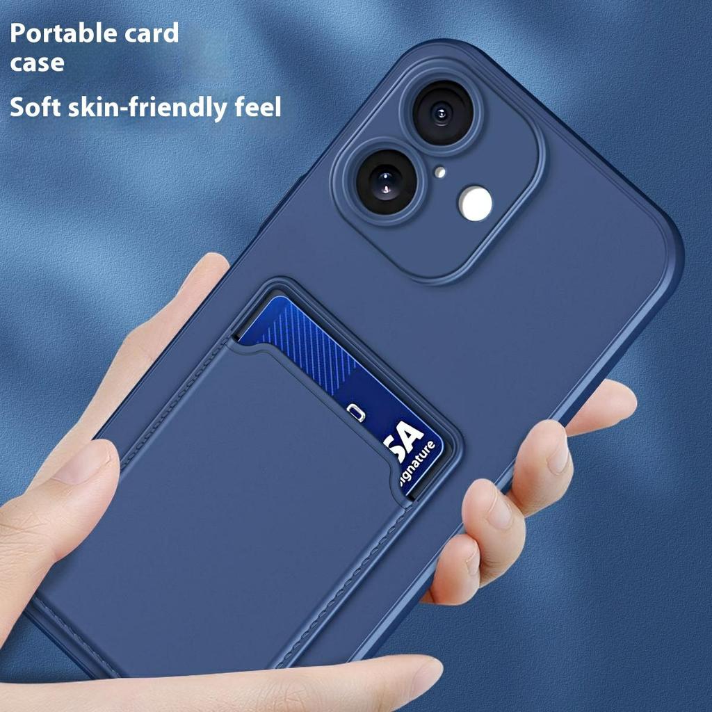 For iPhone 17 Case Flexible TPU Phone Cover with Back Card Slot