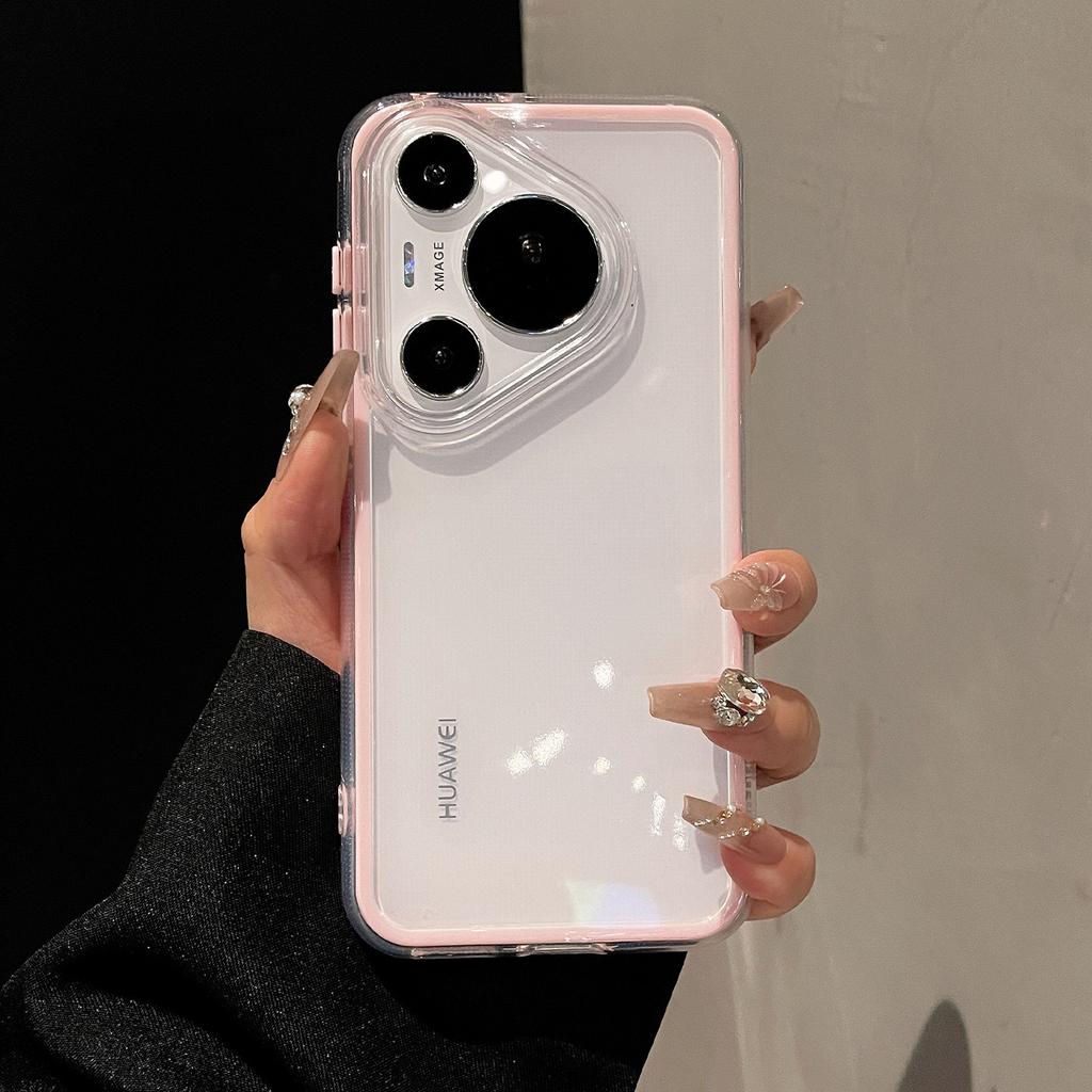 Applicable to Huawei Pura90ProMax mobile phone case transparent colorful 2-in-1 p90 protective case p90Pro/p80