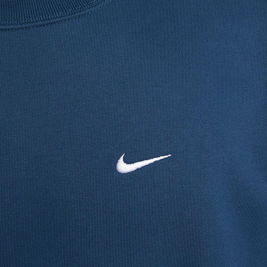 Nike Logo Print Crew Neck Sweatshirt Men Tops Dark-Blue CV0554-460
