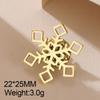 Dawapara Christmas Snowflake Brooch Snowflower Lapel Pin Stainless Steel Jewelry Winter Accessories Christmas Present