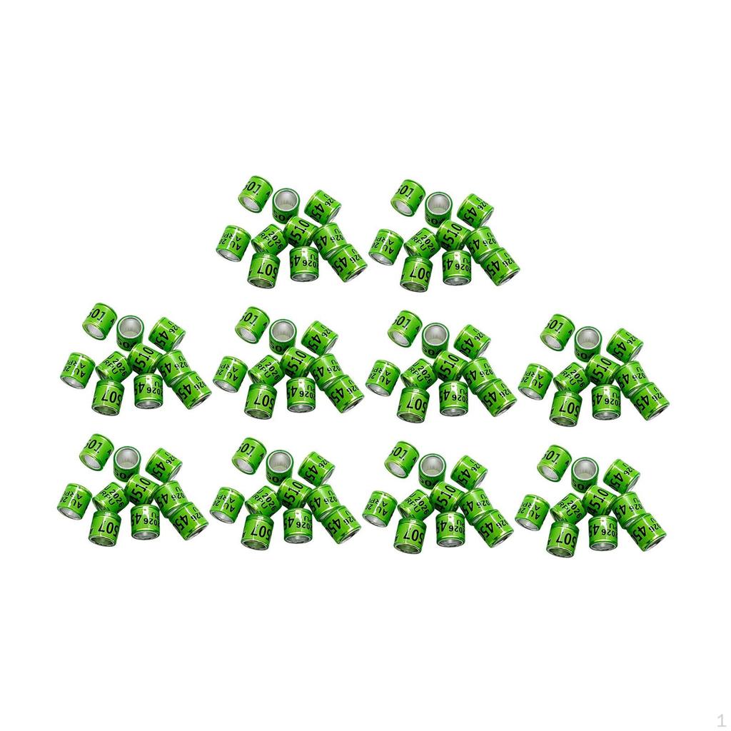 100 Aluminium Pigeon Identification Rings, for Simple Animal Identification.