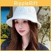 Knitted Fishermans Fashionable Hat With Hollow Out Design For Daily Outdoor