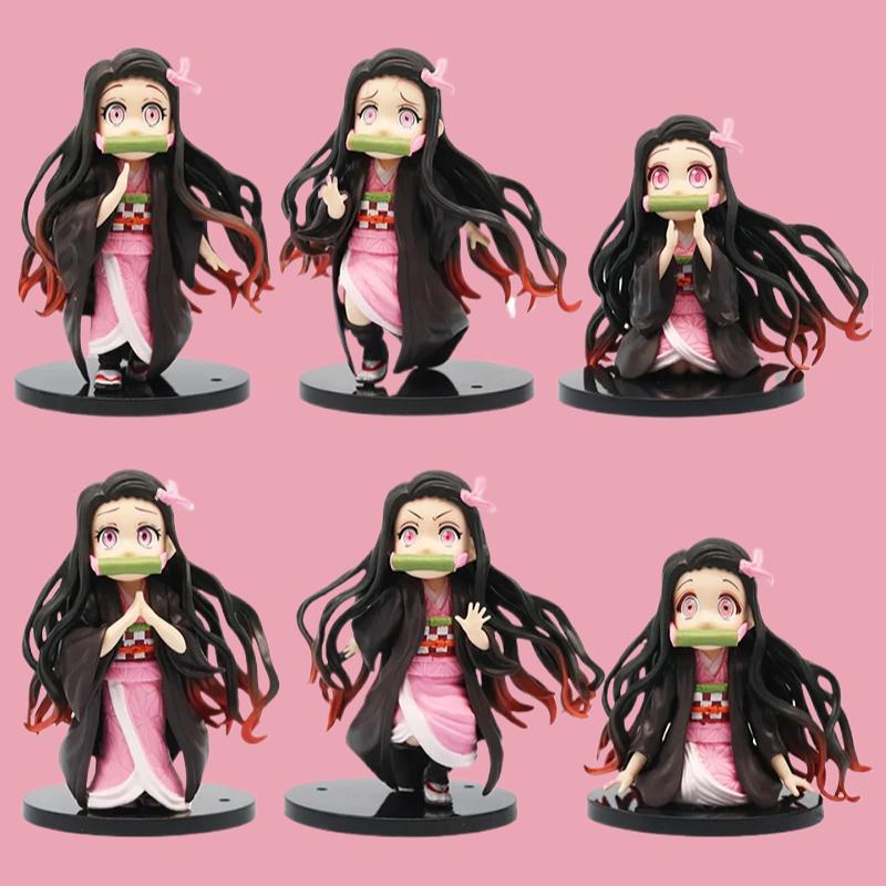 Anime Demon Slayer Kimetsu no Yaiba figure Kamado Tanjirou Action Figure Agatsuma Zenitsu Nezuko Warrior PVC Model Toys