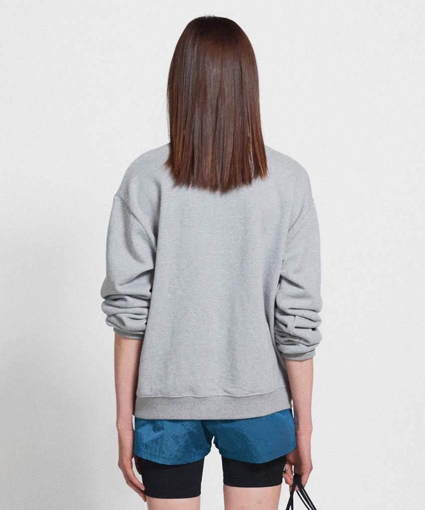 Minasu Track Volume Point Round Sweatshirt_Melange Gray