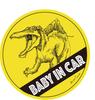 Penartist Santacc Car Magnet Dinosaur Series BABY IN CAR Baby Riding Safety Sign On Ride Plate Yellow (Spinosaurus BABY)
