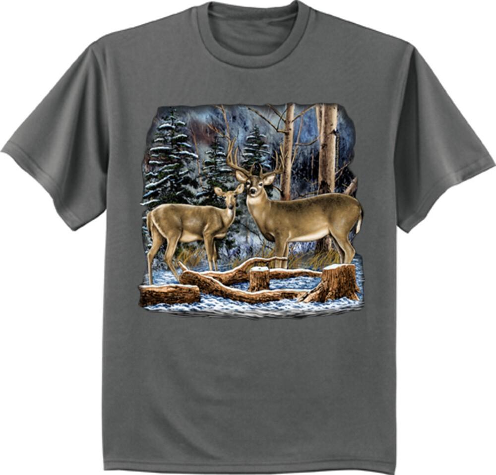 Deer T-shirt Mens Gifts Graphic Tees Clothing Apparel Nature Wildlife Shirts Unisex T-Shirt S