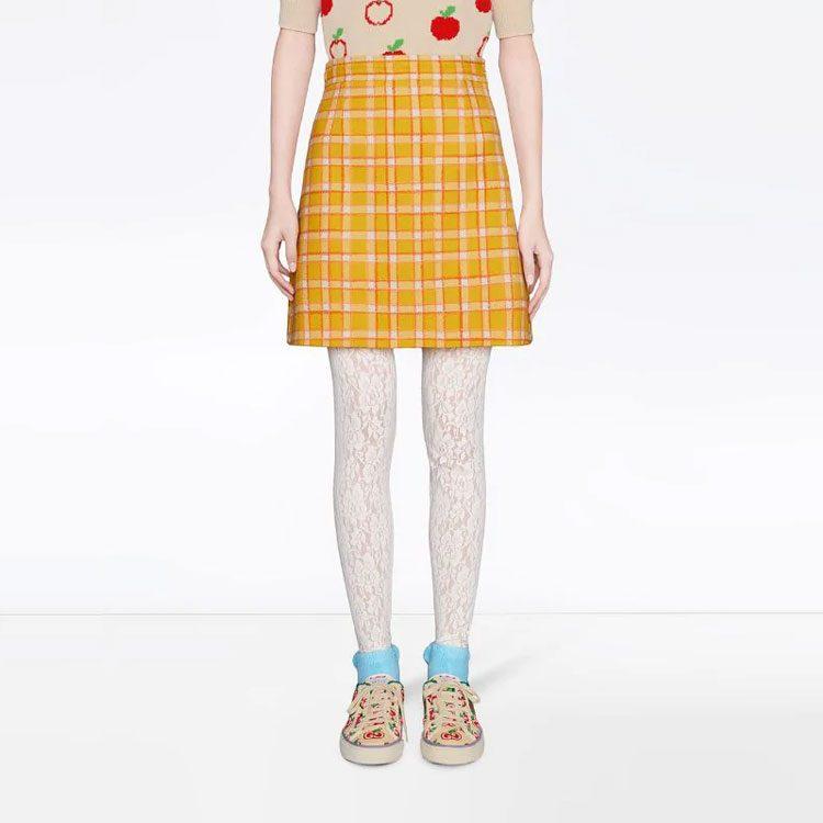 GUCCI FW21 Casual Short Skirts Women's Yellow 609775-ZACQC-7962