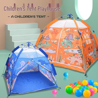 Children's Foldable Dinosaur Ocean Ball Pit Tent - Quick-Open Portable Outdoor Playhouse