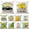 Lemon Print Pillow Cover Nordic Polyester Cartoon Print Home Cushion Cover Living Room Cushion Cover