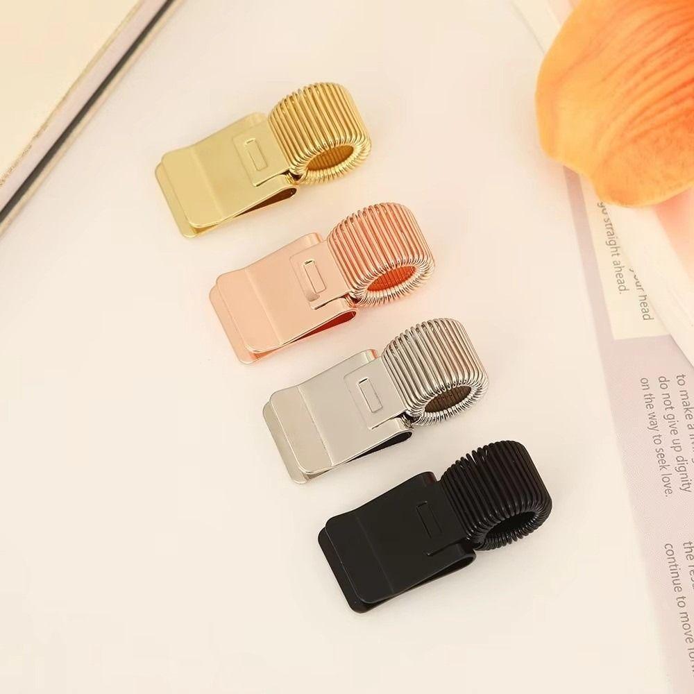Anti-lost Pen Loop Holder Metal Pencil Holder Vintage Bookmark  Stationery Supplies