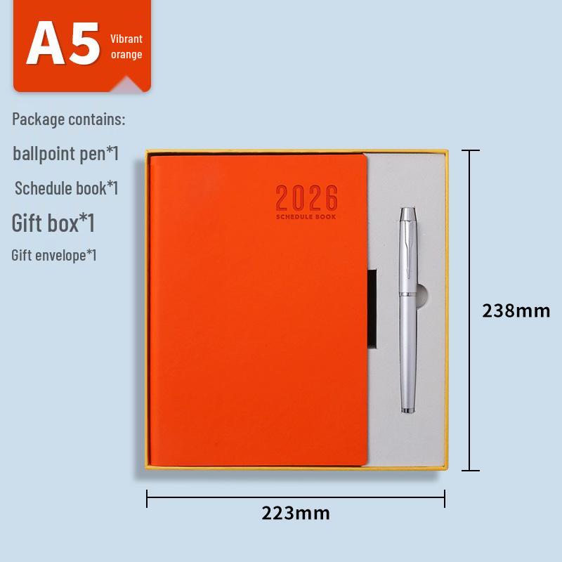 2026 Daily Planner & Business Notebook Set with Gift Box