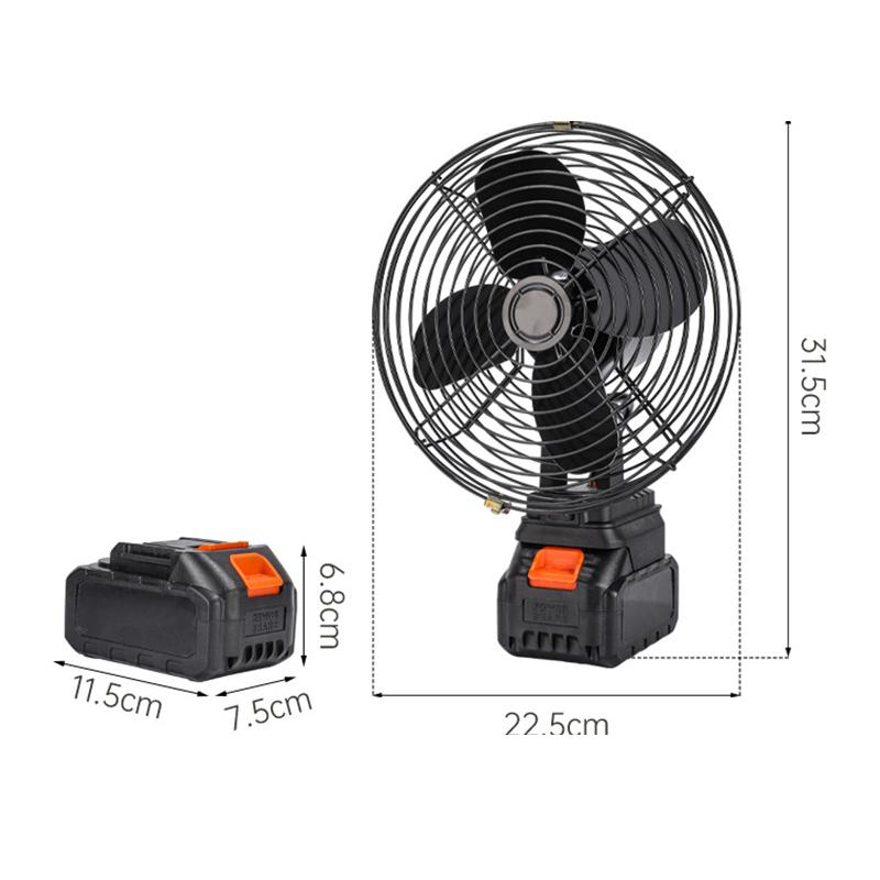 Portable Fan Cordless Lithium Battery Electric Fan Rechargeable Outdoor Desktop Cooling Fan For Philippine 5/10 Cell Batteries