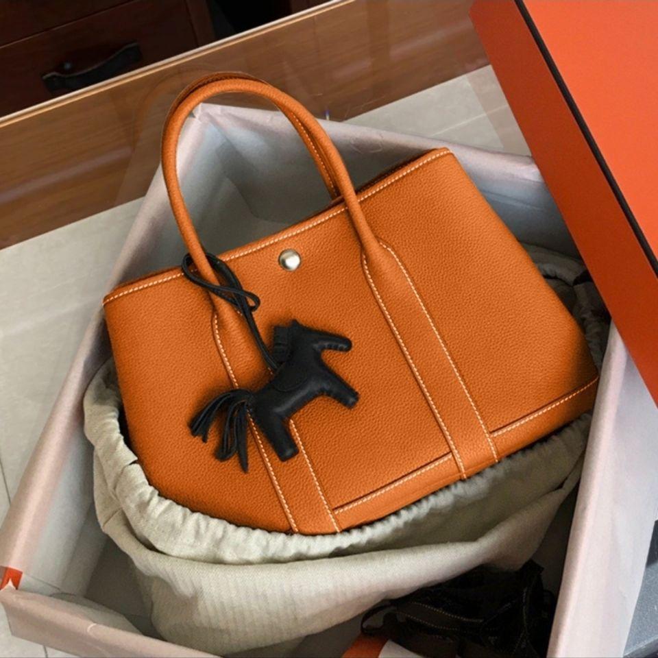 New Style Braided Cowhide Floral Tote Bag Large Capacity Shoulder Bag Genuine Leather Handbag Womens Handbag Messenger Bag