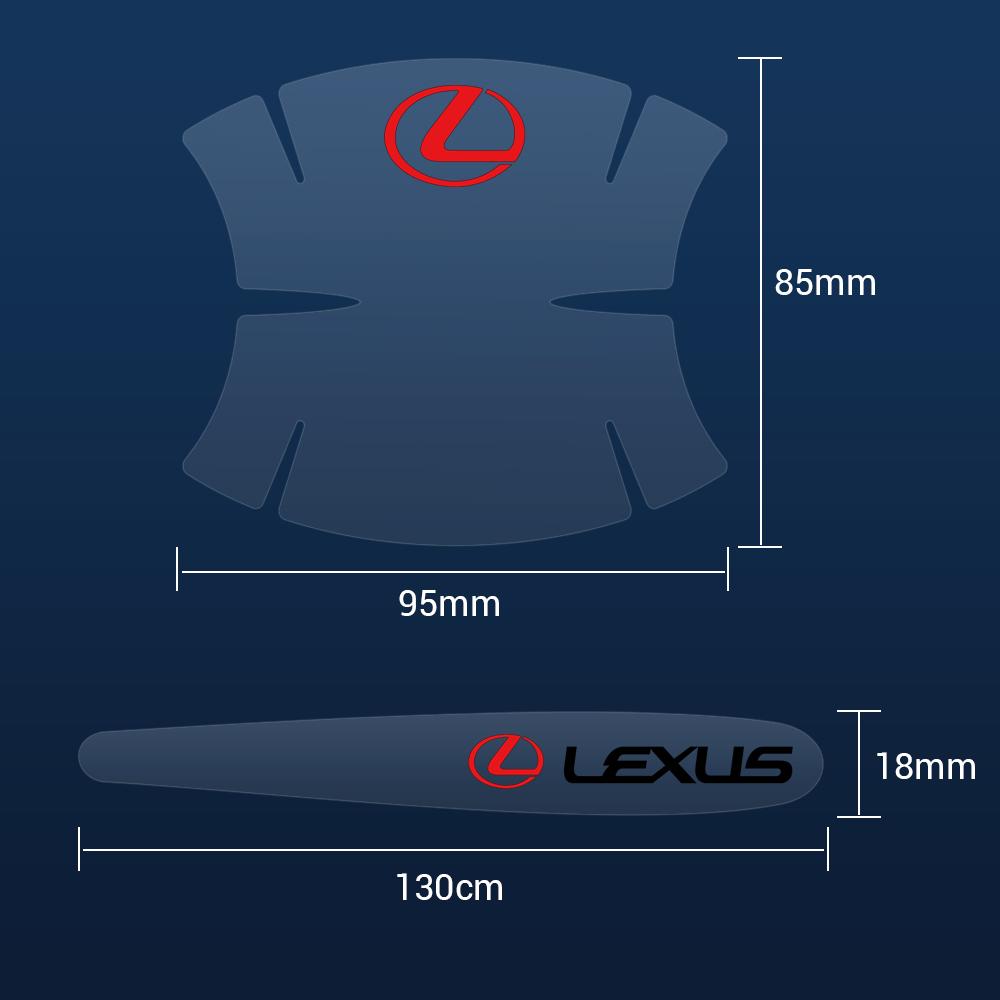 4/8pcs Car Door Handle Protector Stickers Vinyl Anti-Scratch Protection Auto Film For Lexus CT200h NX300h RX300 RX330 F Sport IS