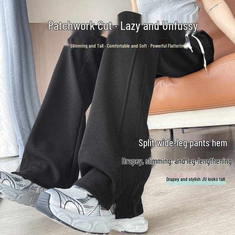 Women's 2026 High-Waisted Wide-Leg Plus Size Summer Pants - Breathable, Straight-Leg Sportswear