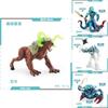 Detaillierte PVC-Figur Realistische Wasser-Krebs-Kreatur Oktopus-Bestie Eis-Monster Stein-Bulle Schwarzer Panther Modell