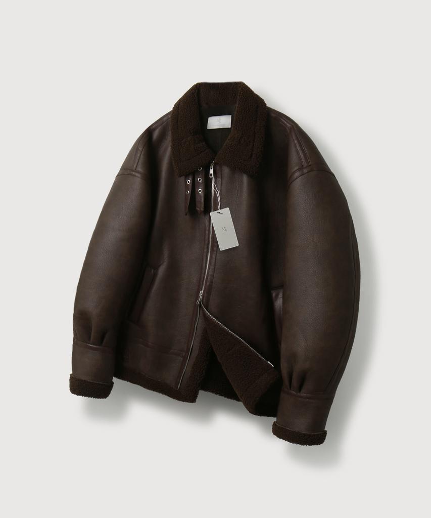 Mood Inside Premium Peak Oversize Lammfelljacke_Braun