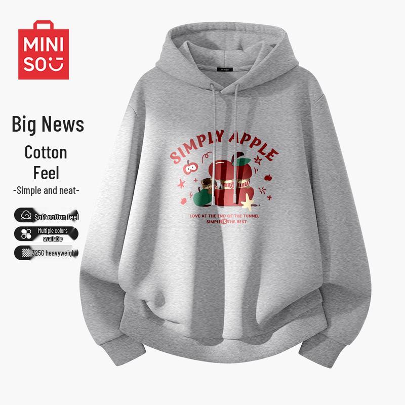MINISO Men s Japanese Style Loose-Fit Hooded Sweatshirt (2026 Collection) L