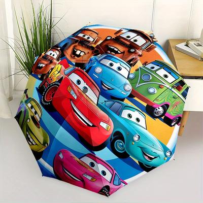1pc Cars,Radiator Springs Automatic Folding Umbrella: Compact 8-Bone Design Cartoon Outdoor Travel Companion, Business Umbrella, Christmas V
